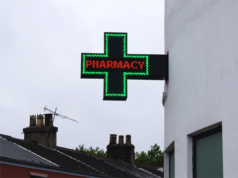 Pharmacy Cross LED Signs